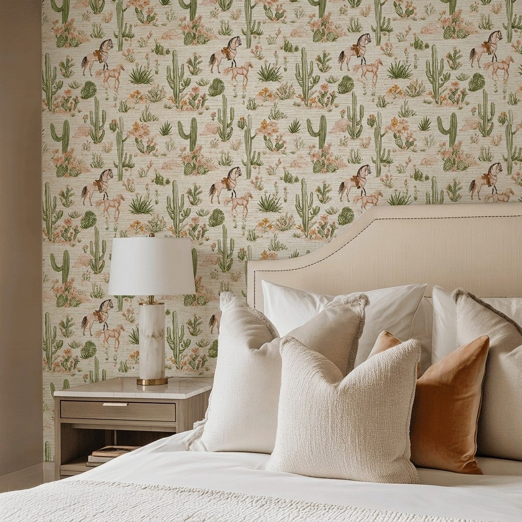 Painted Desert Faux Grasscloth Wallpaper