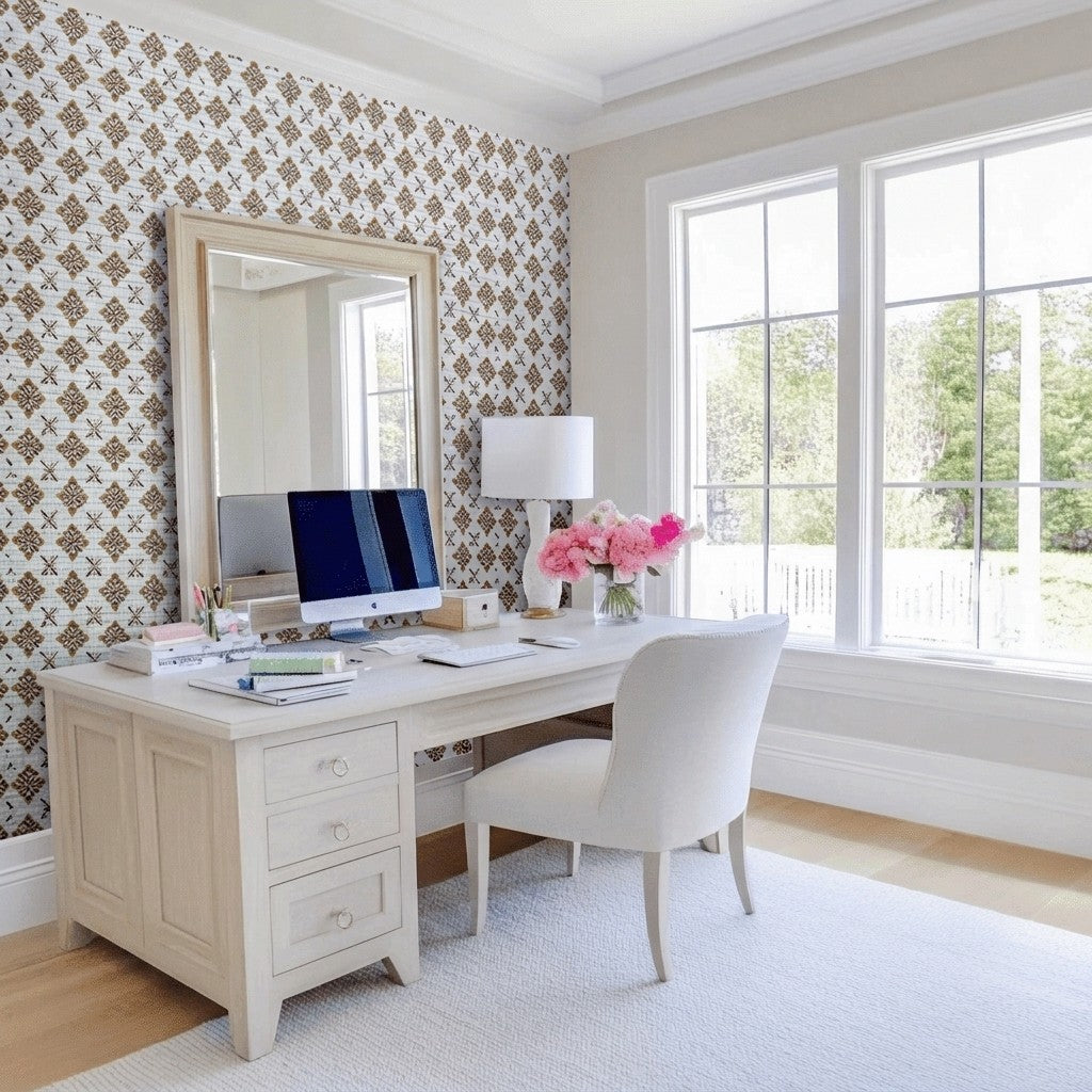 Orleans Faux Grasscloth Wallpaper