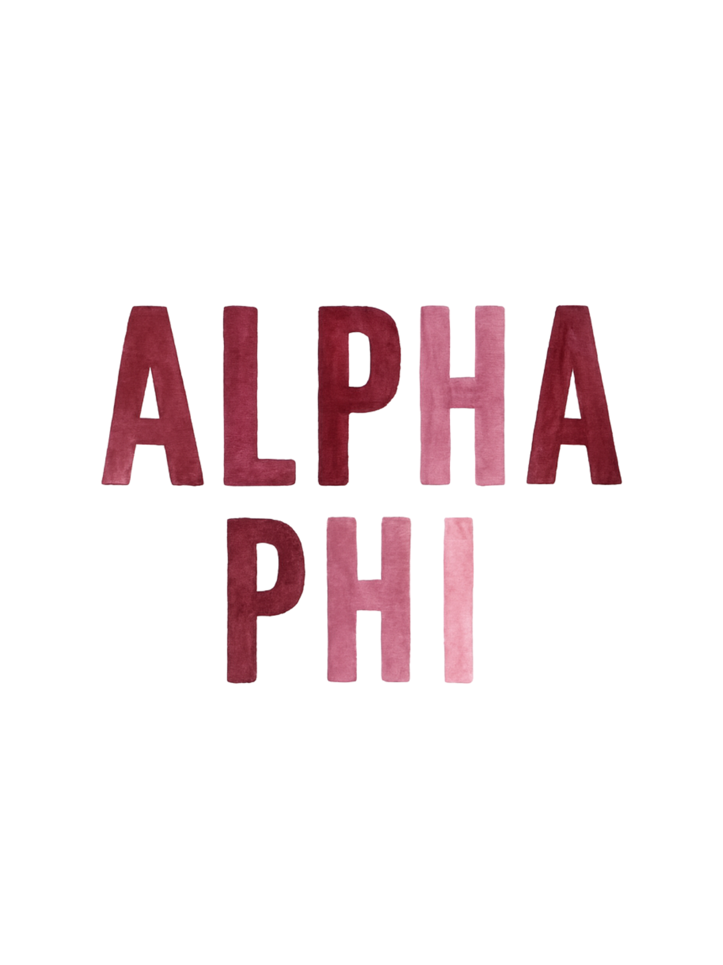 Alpha Phi Monochromatic - Art Print