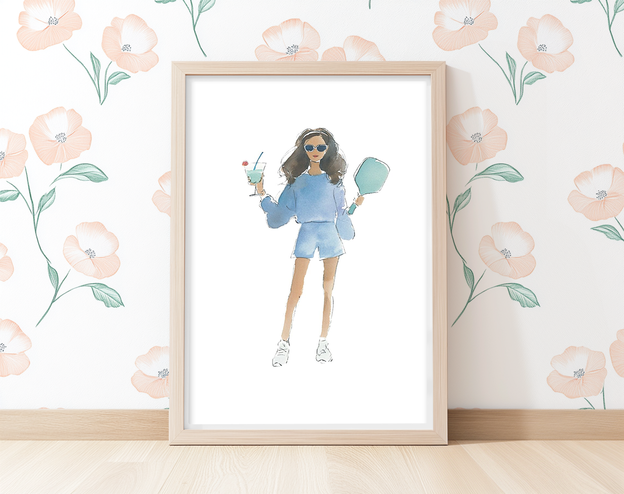 Court Side Sip - Art Print