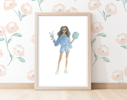 Court Side Sip - Art Print