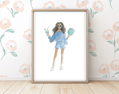 Court Side Sip - Art Print