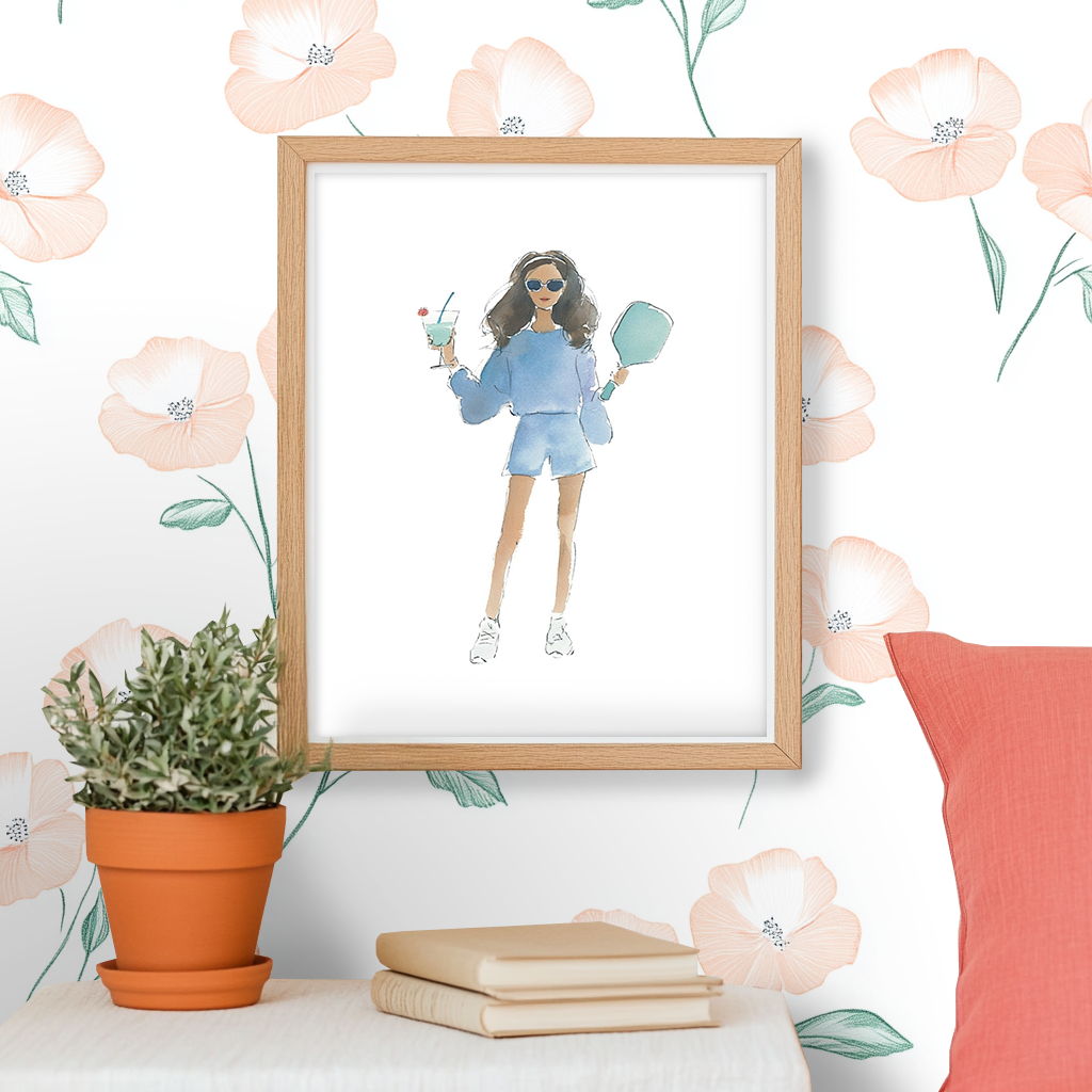 Court Side Sip - Art Print