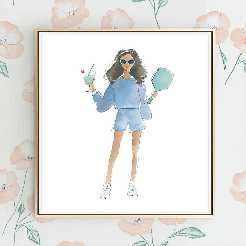 Court Side Sip - Art Print