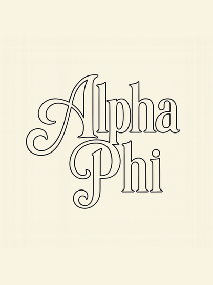 Retro Alpha Phi - Art Print