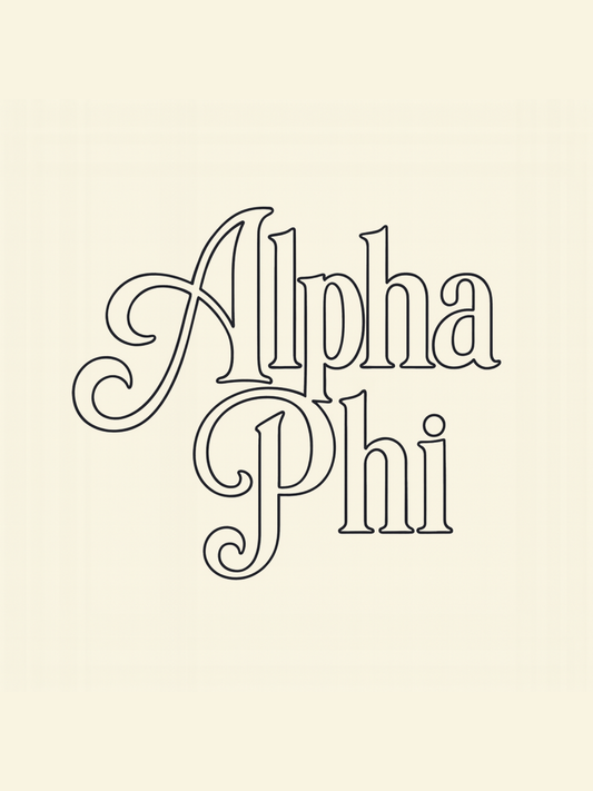 Retro Alpha Phi - Art Print