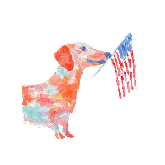 Patriotic Pup -  Art Print