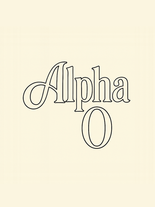 Retro Alpha O - Art Print