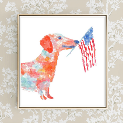 Patriotic Pup -  Art Print