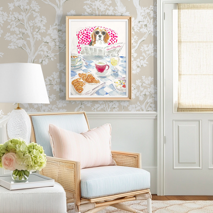 Breakfast Beagle -  Art Print