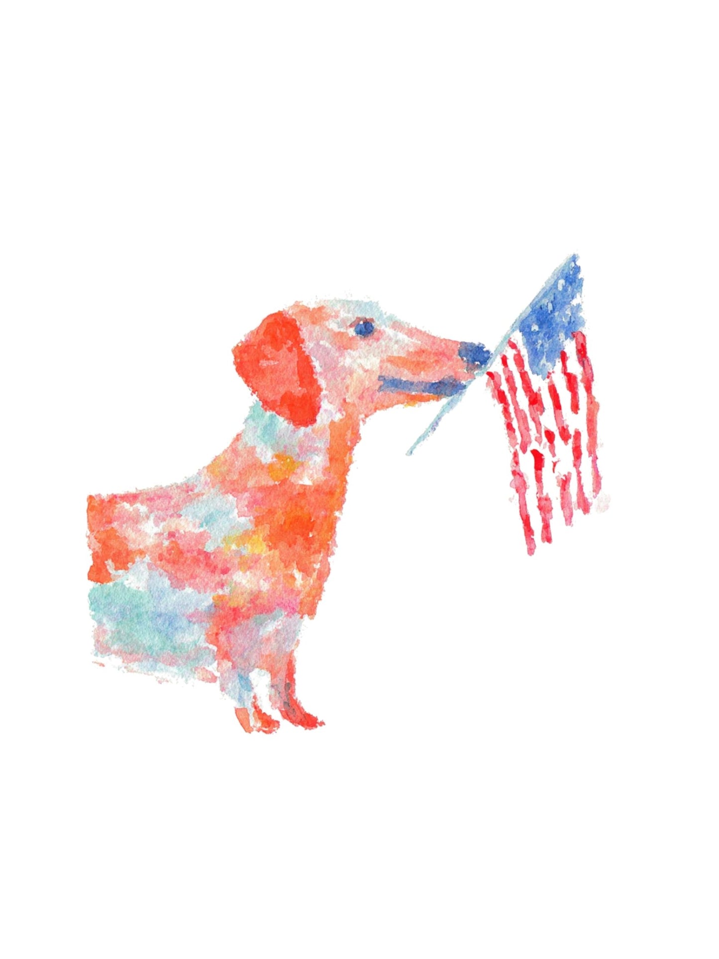 Patriotic Pup -  Art Print