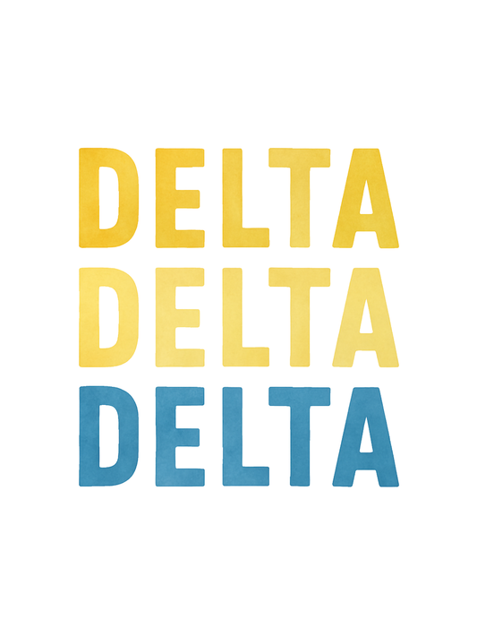 Delta Delta Delta Monochromatic - Art Print