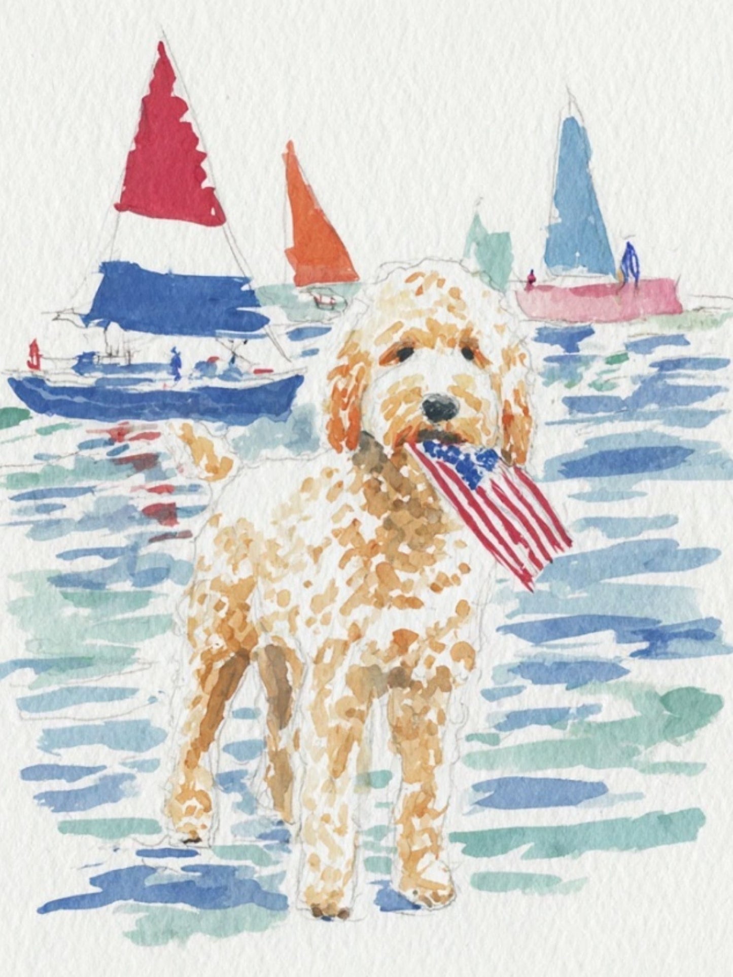 Doodle Sailer -  Art Print
