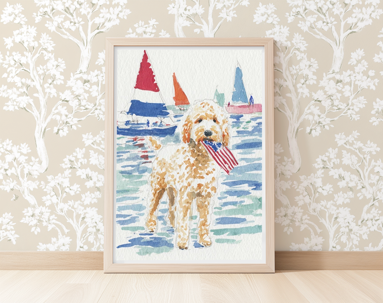 Doodle Sailer -  Art Print