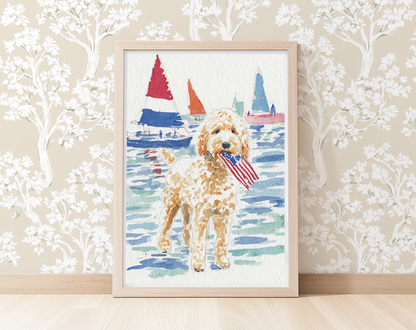 Doodle Sailer -  Art Print