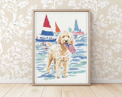 Doodle Sailer -  Art Print