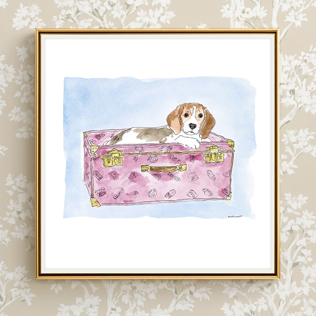Travel Pup -  Art Print