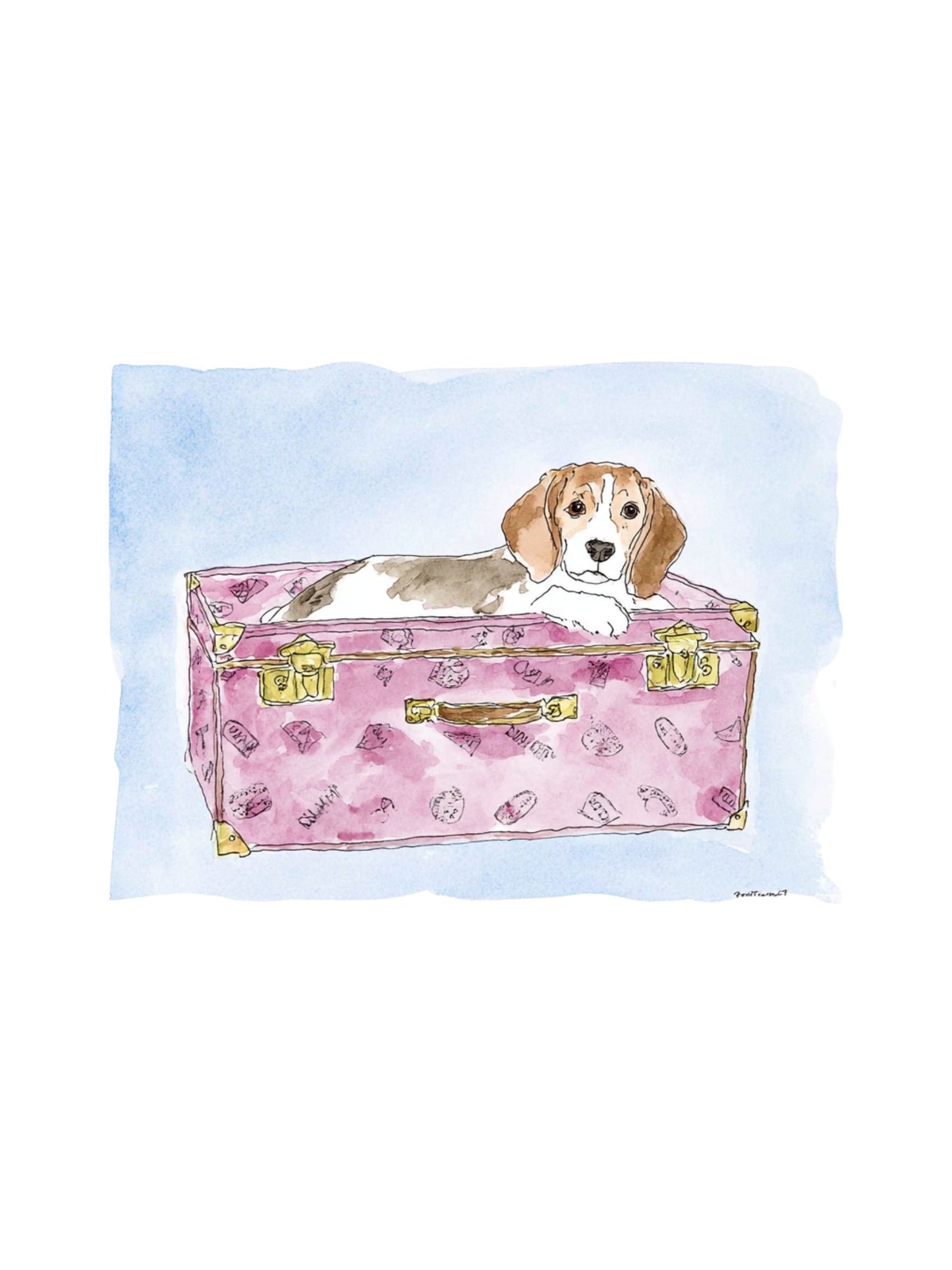 Travel Pup -  Art Print