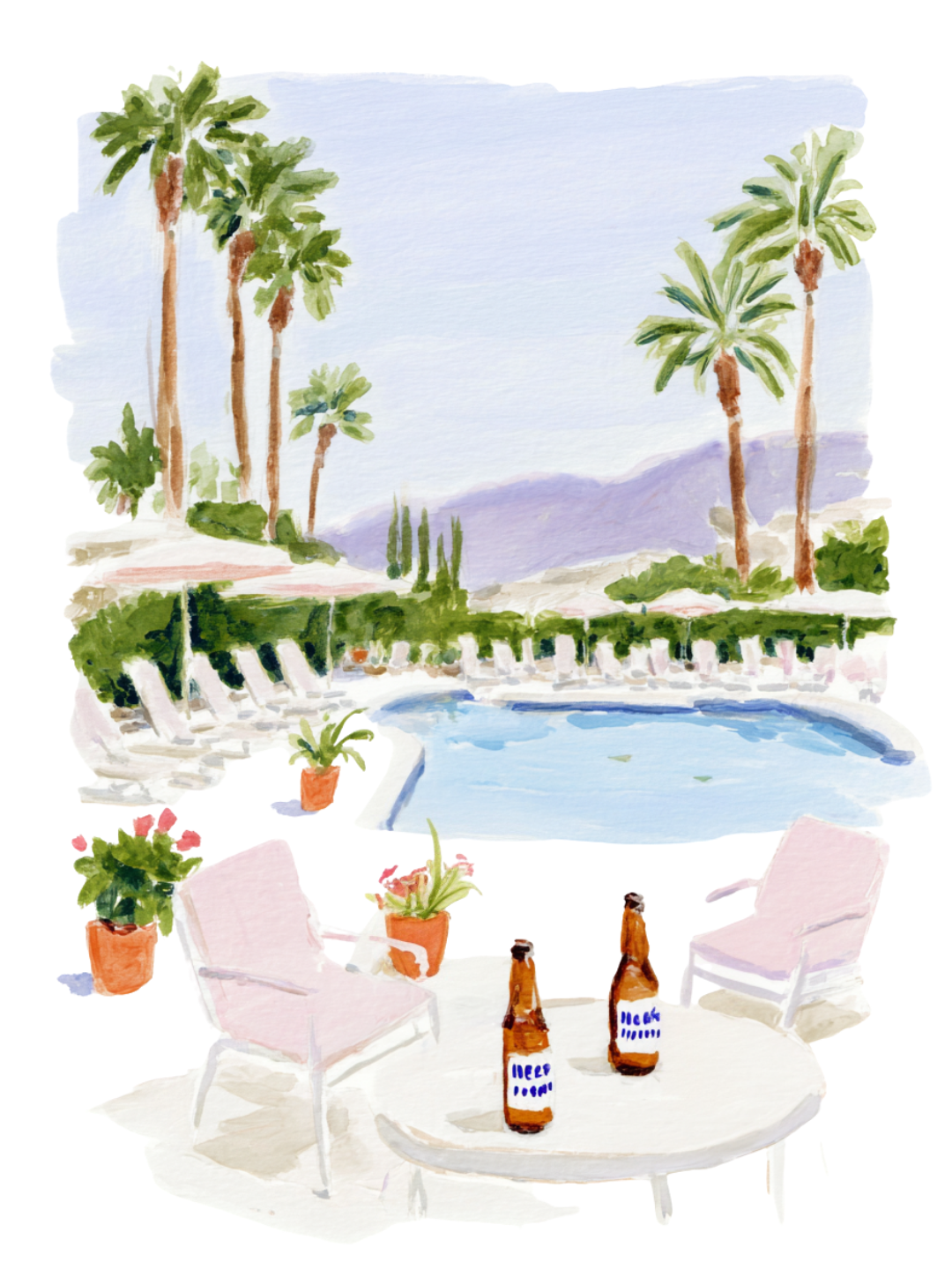 Palm Springs Sips - Art Print