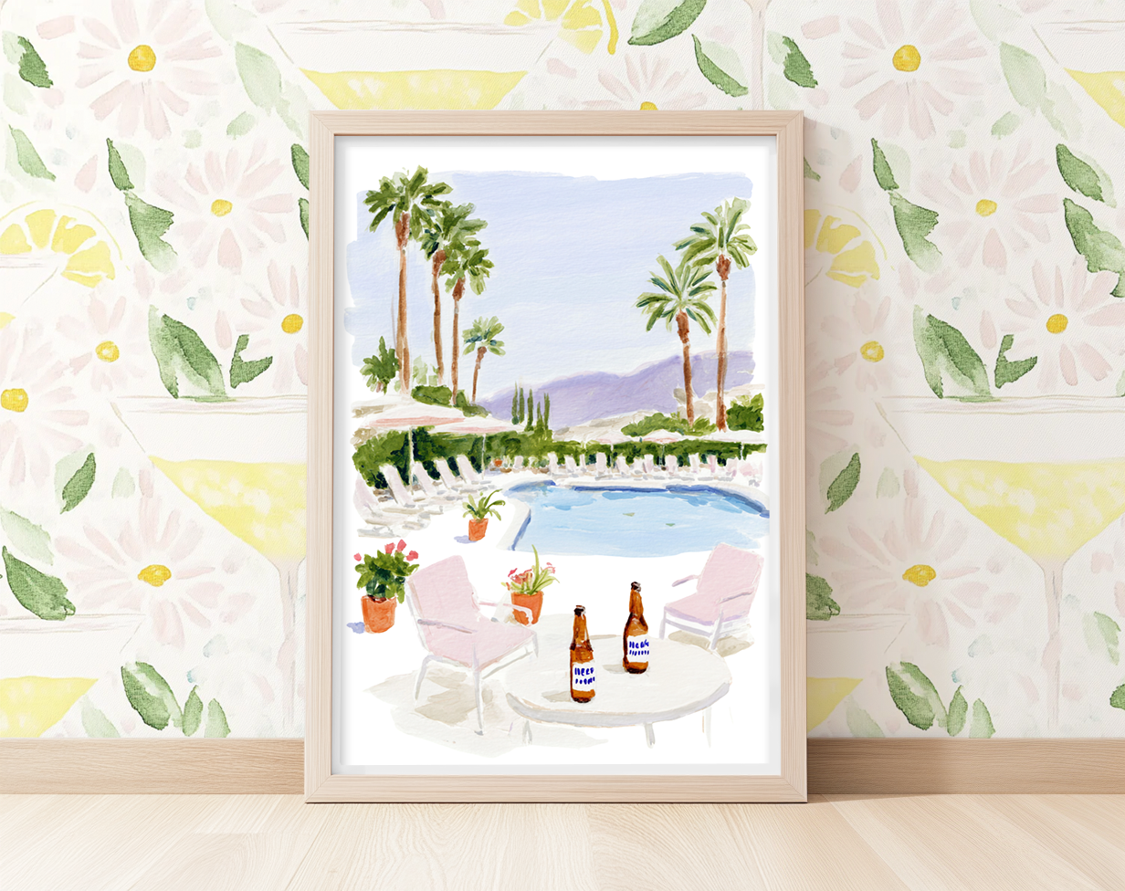 Palm Springs Sips - Art Print
