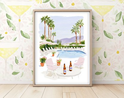 Palm Springs Sips - Art Print