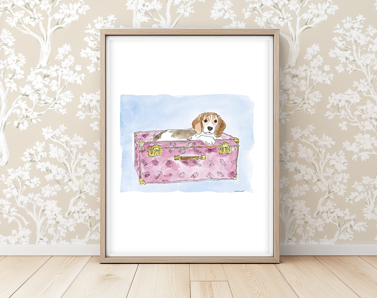 Travel Pup -  Art Print