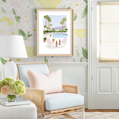 Palm Springs Sips - Art Print
