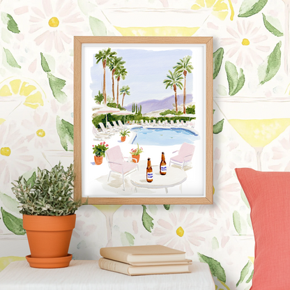 Palm Springs Sips - Art Print