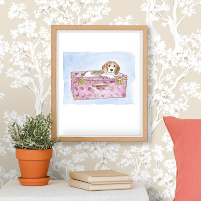 Travel Pup -  Art Print