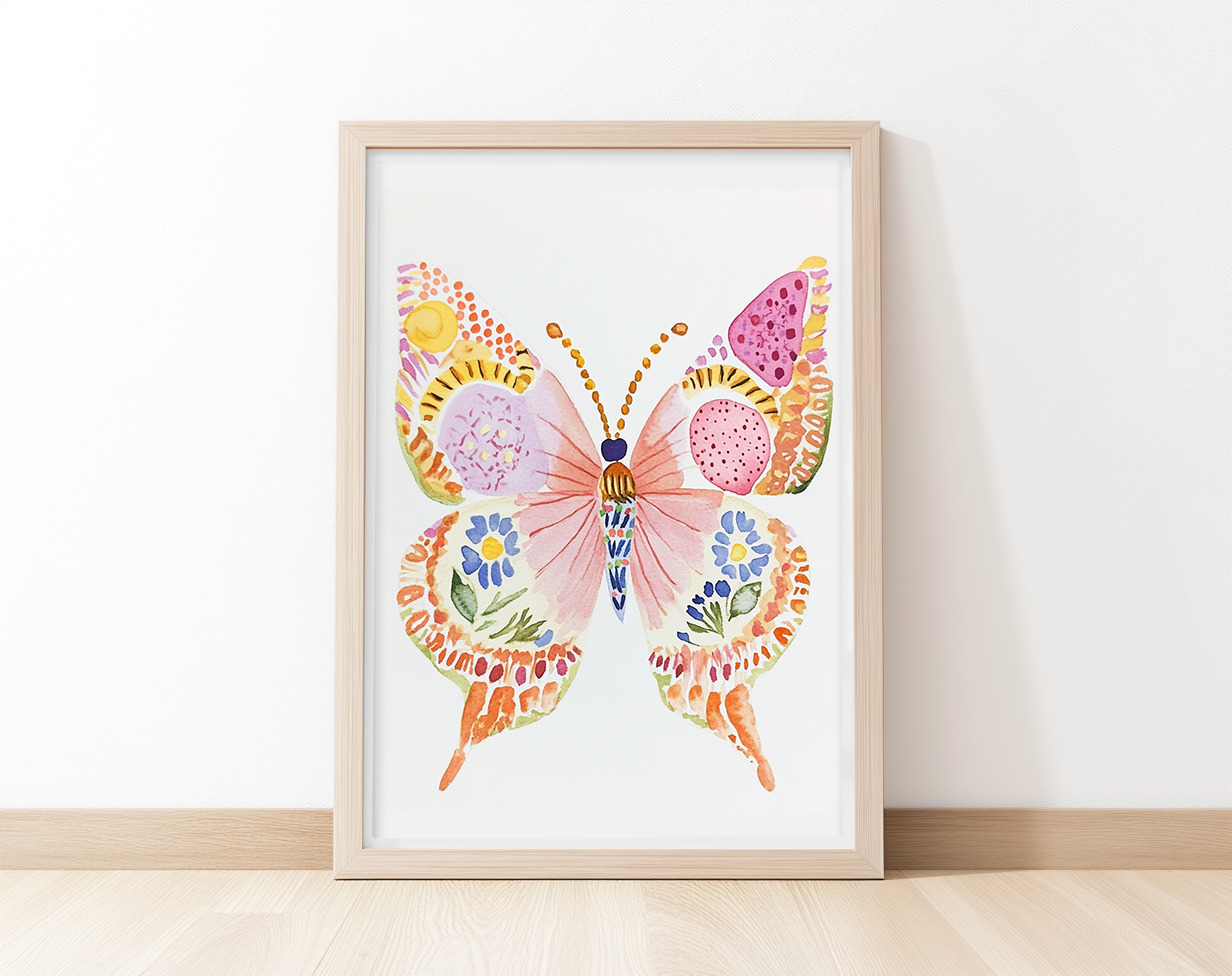 Tie-Dye Butterfly - Art Print