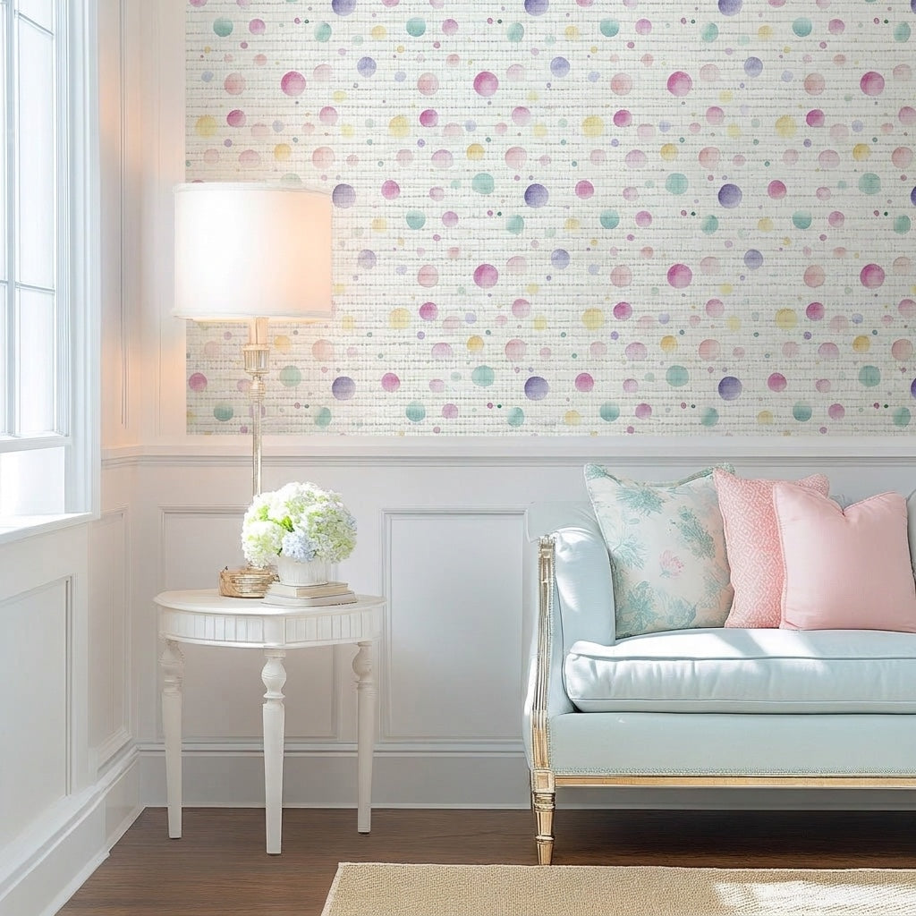 Bubble Bliss Faux Grasscloth Wallpaper