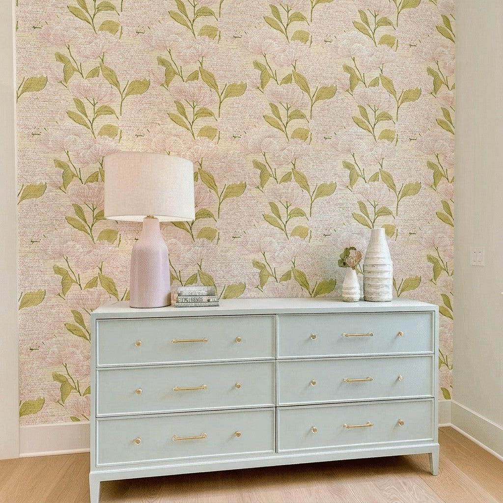 Sunday Light Faux Grasscloth Wallpaper