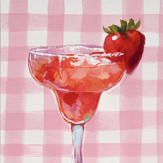 Margarita Gingham Picnic - Art Print