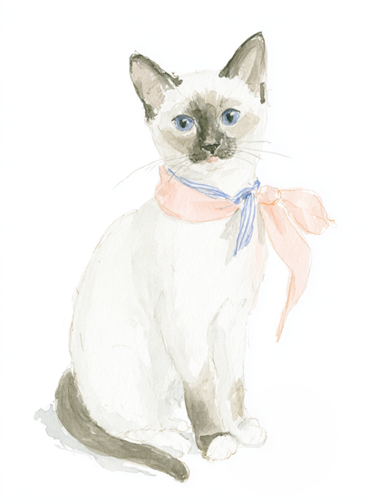 Sassy Siamese - Art Print