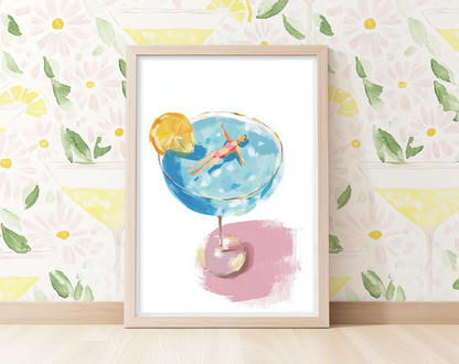 Poolside Pour - Art Print