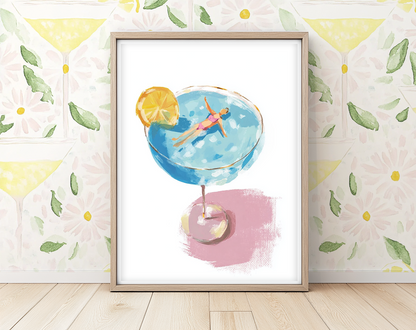 Poolside Pour - Art Print
