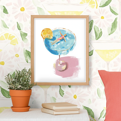 Poolside Pour - Art Print