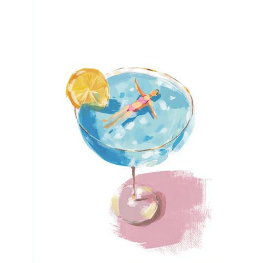 Poolside Pour - Art Print