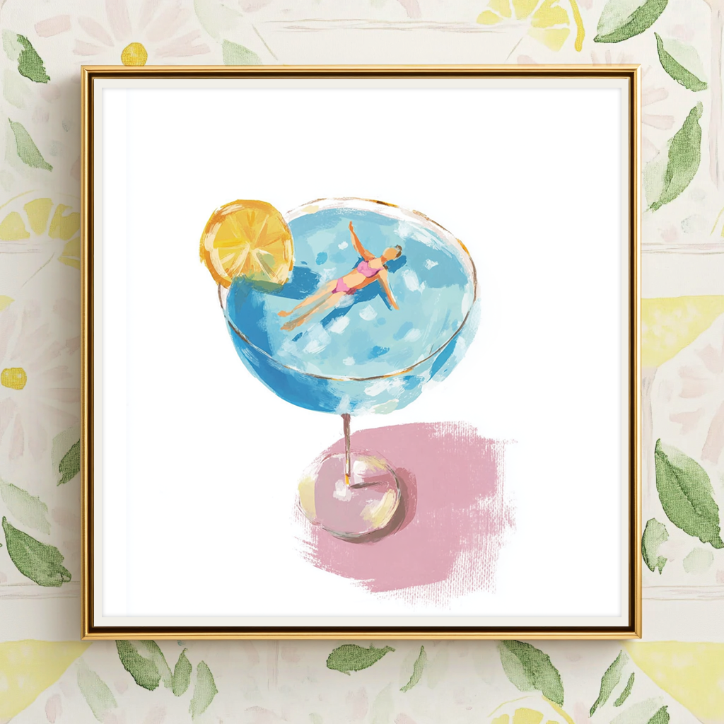 Poolside Pour - Art Print
