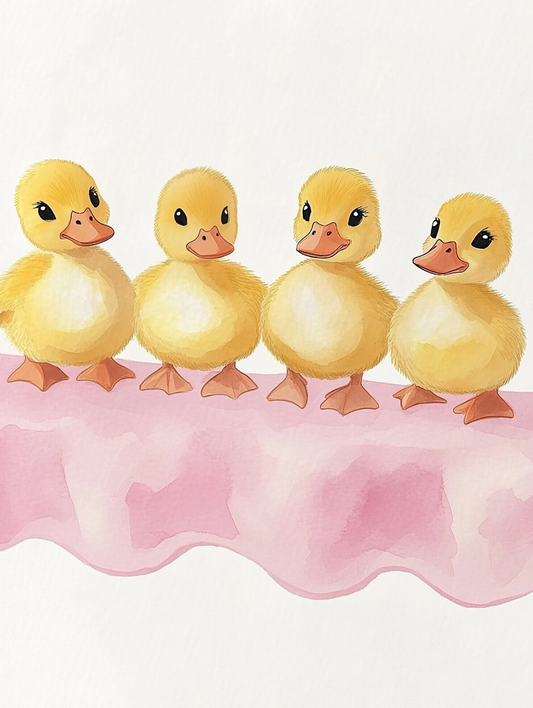 Four Little Ducklings - Art Print