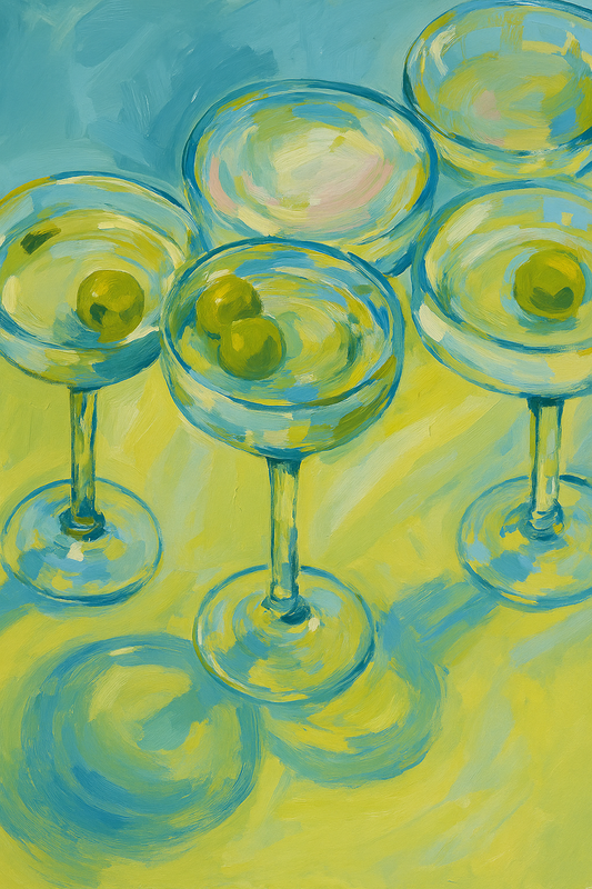 5 Dirty Martinis - Art Print