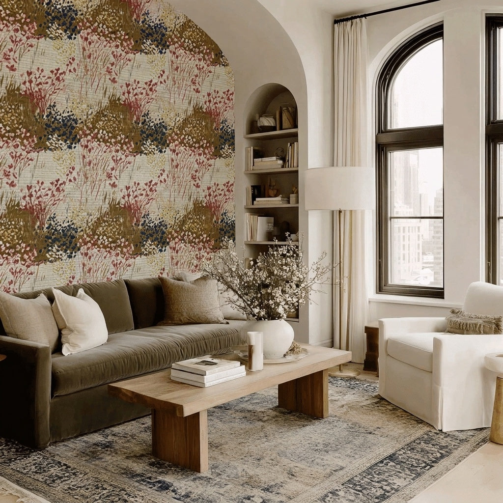 Canopy Faux Grasscloth Wallpaper