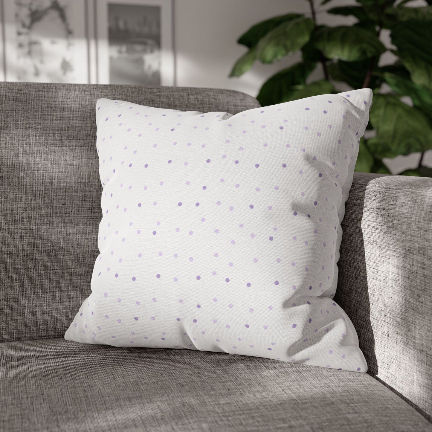 Purple Aria Square Pillowcase