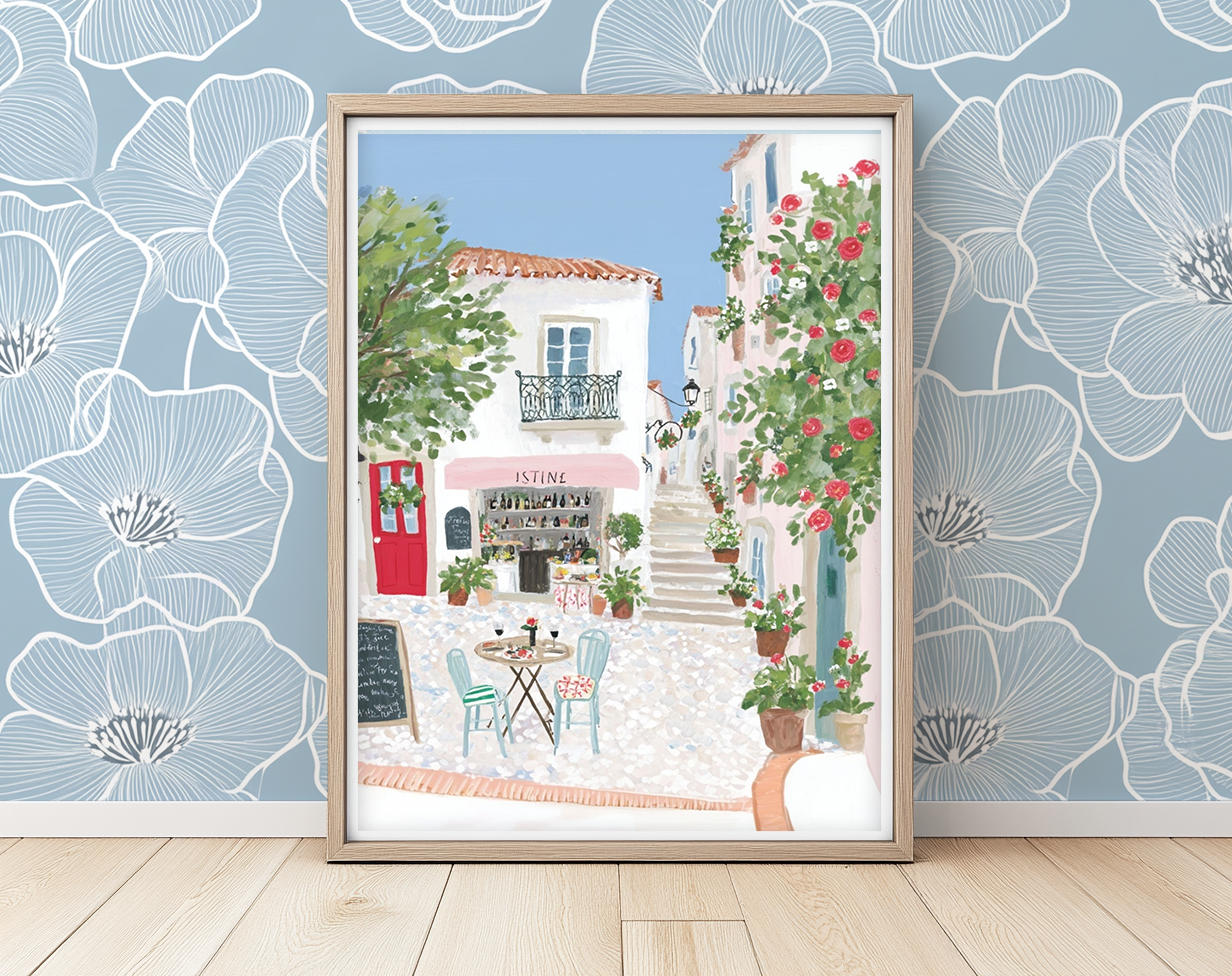 Vacation Cafe -  Art Print