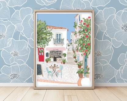 Vacation Cafe -  Art Print