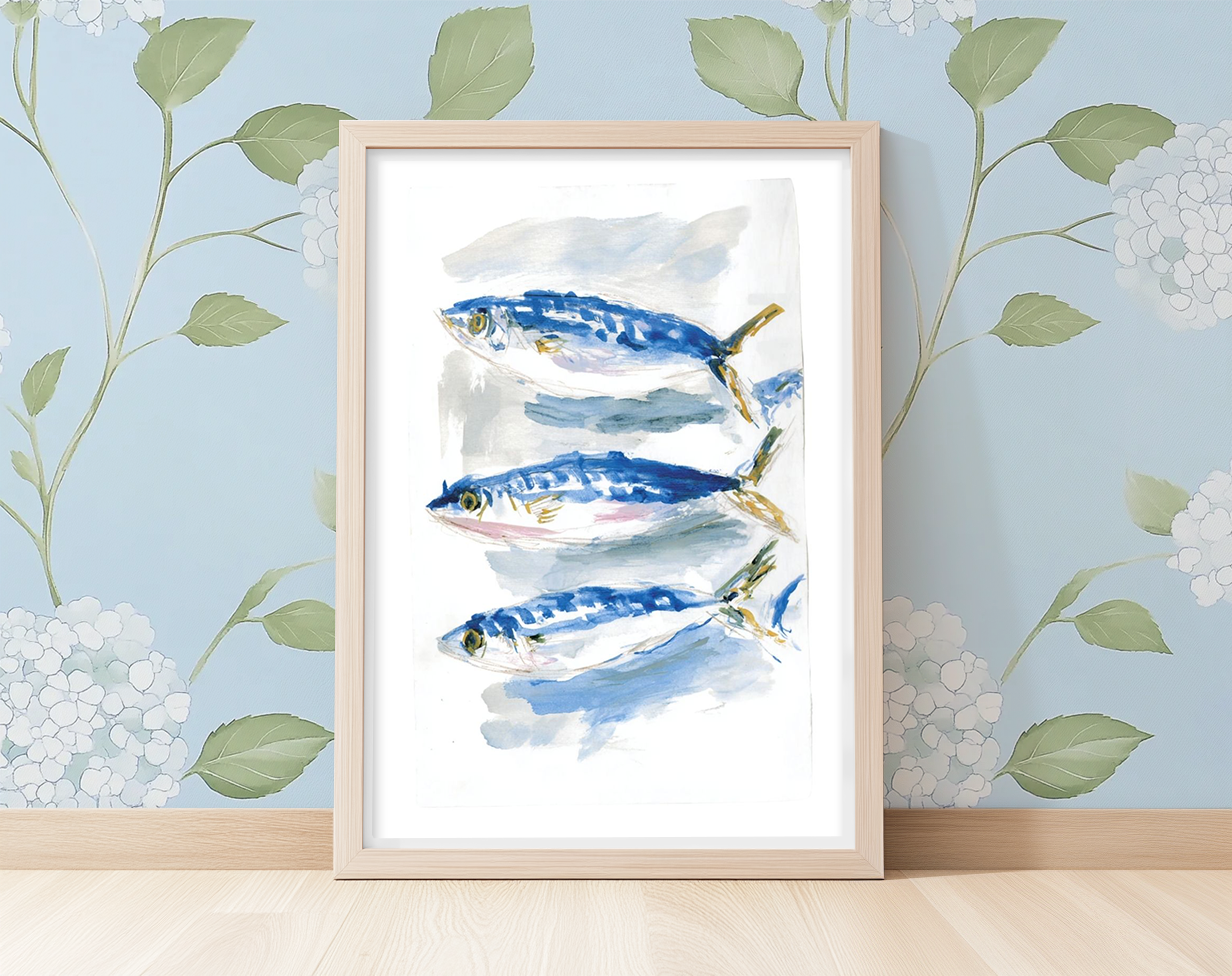Fish in a Row - Art Print