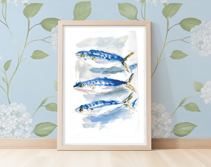 Fish in a Row - Art Print
