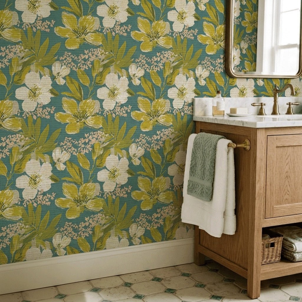 Bernadette Faux Grasscloth Wallpaper