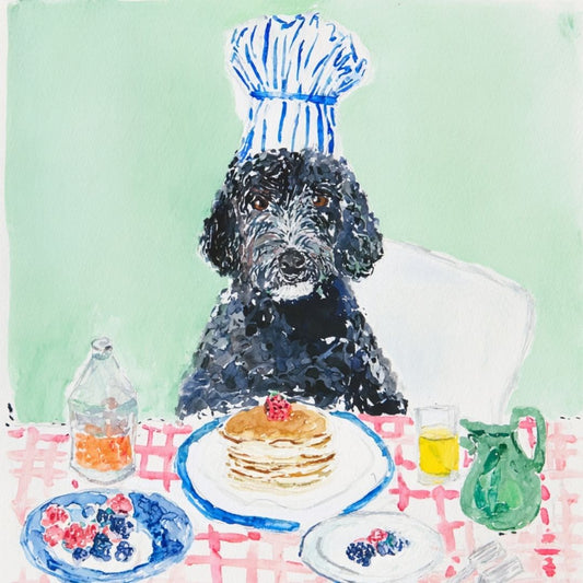 Poodle Pancakes -  Art Print