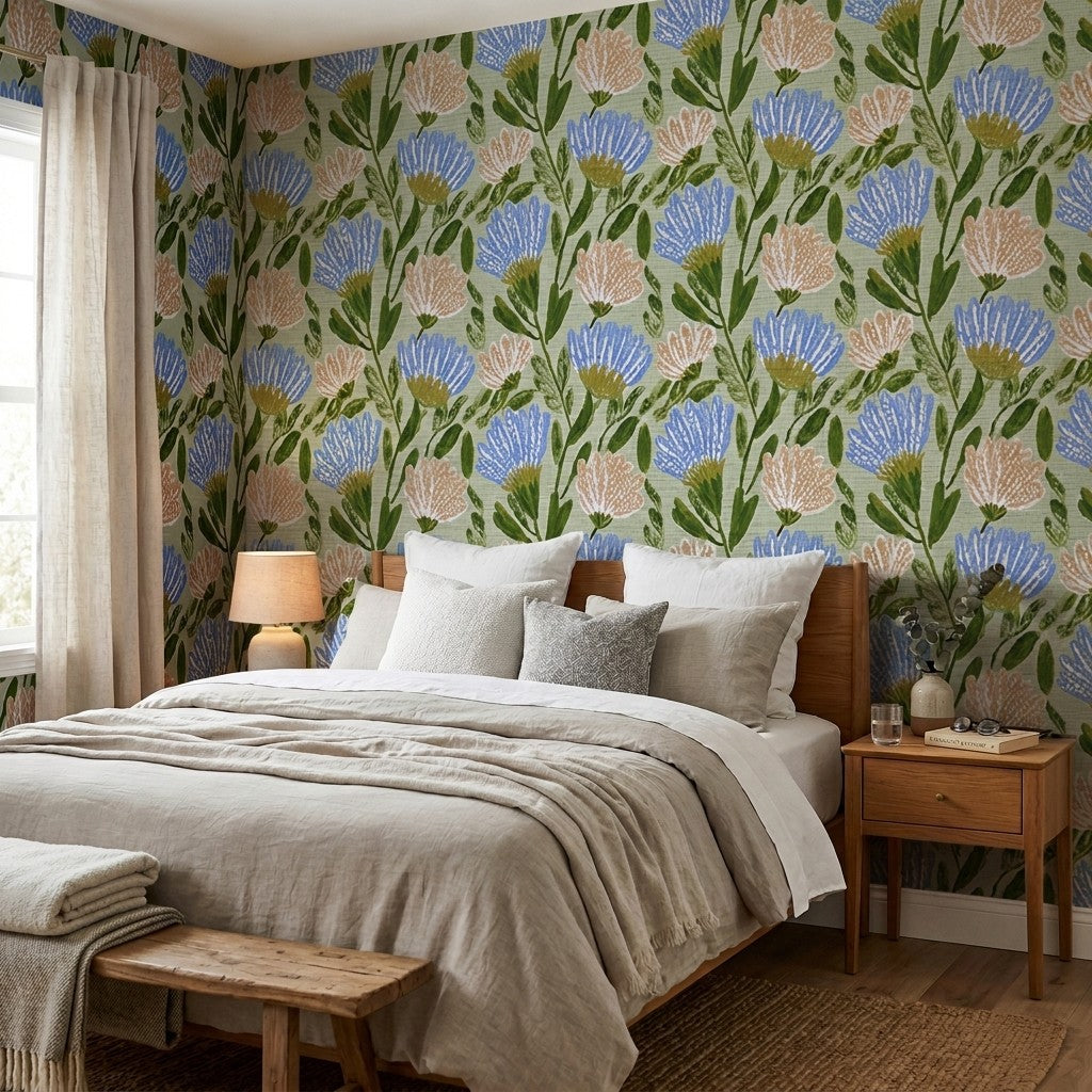 Willa Faux Grasscloth Wallpaper
